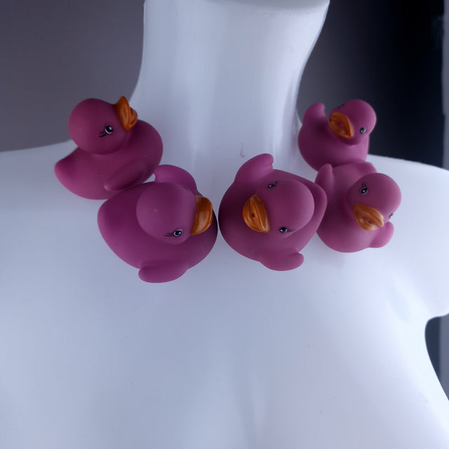 "Ducking Cute" Pink Bath Duck Neckpiece