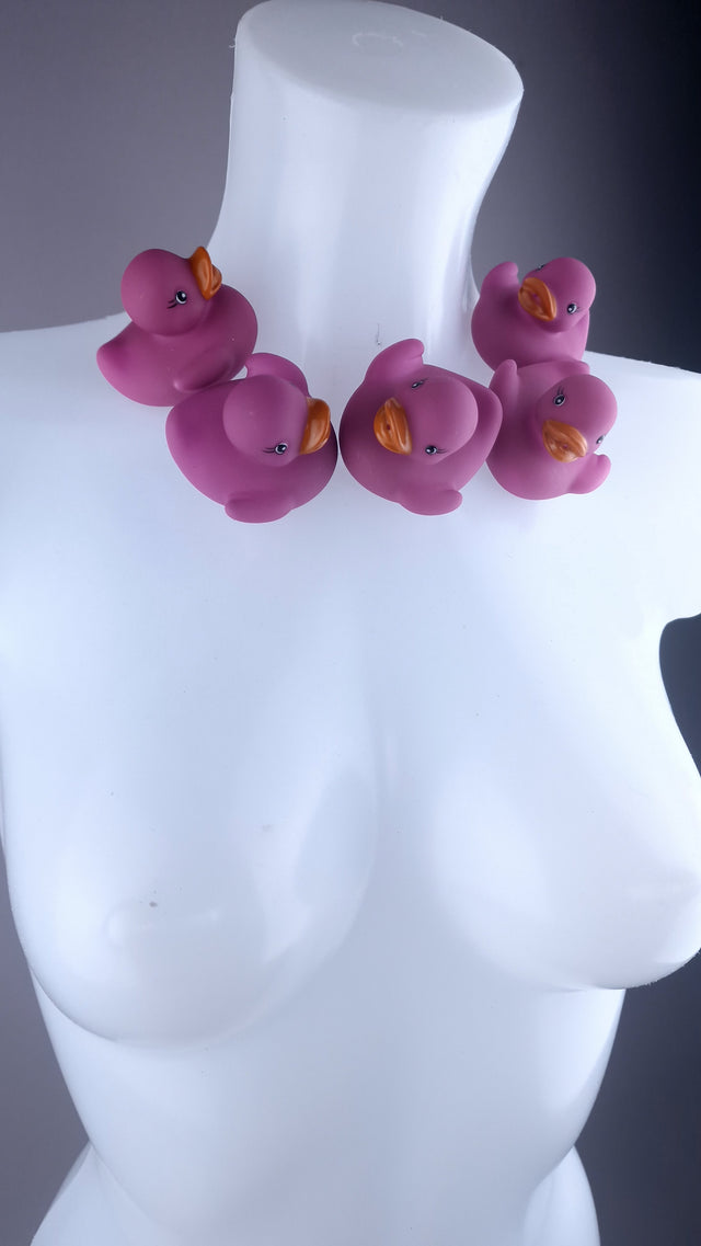 "Ducking Cute" Pink Bath Duck Neckpiece