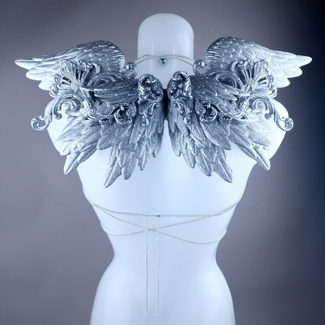 "Fallen" Silver Filigree Wings Body Jewellery