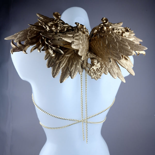 "Fallen" Gold Filigree Wings Body Jewellery