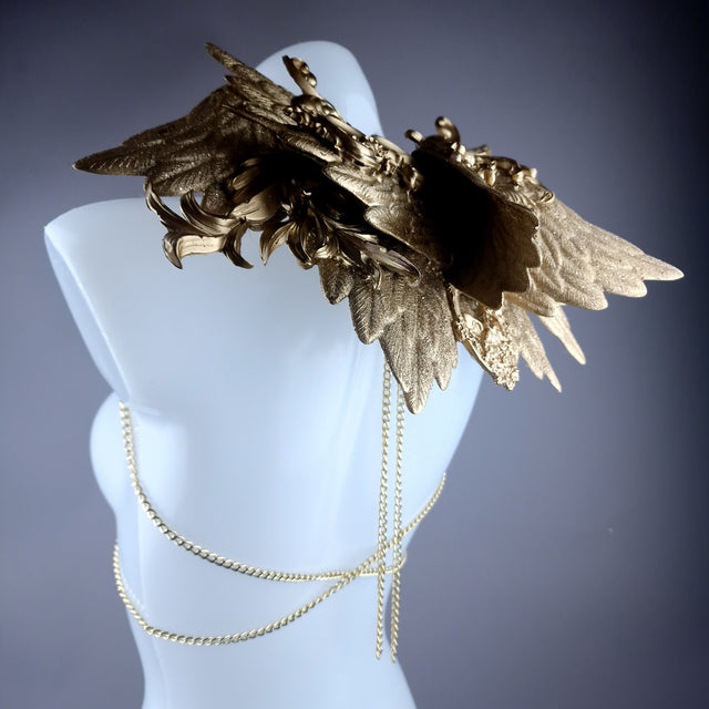 "Fallen" Gold Filigree Wings Body Jewellery