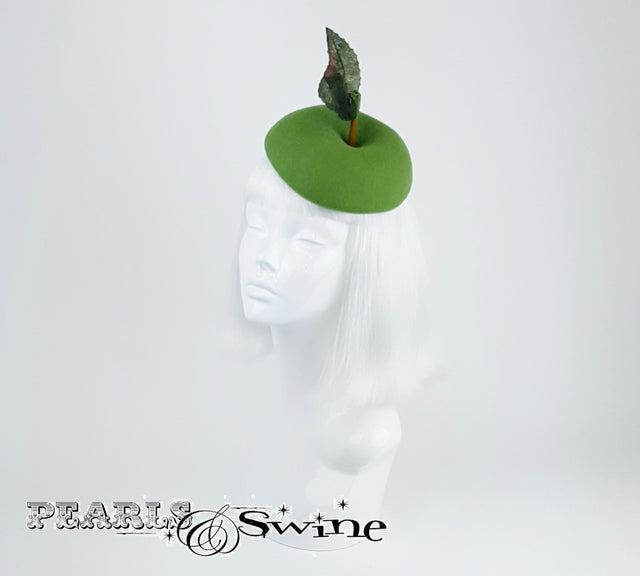 Green apple satin lined hat