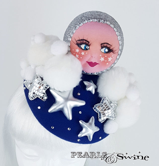 One of a kind doll face moon hat
