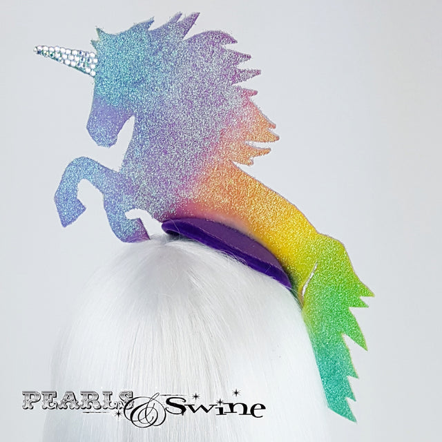 Sparkling rainbow unicorn hat