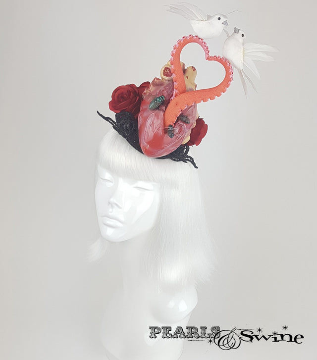 Anatomical Heart Tentacle Hat, Halloween fascinators for Sale UK