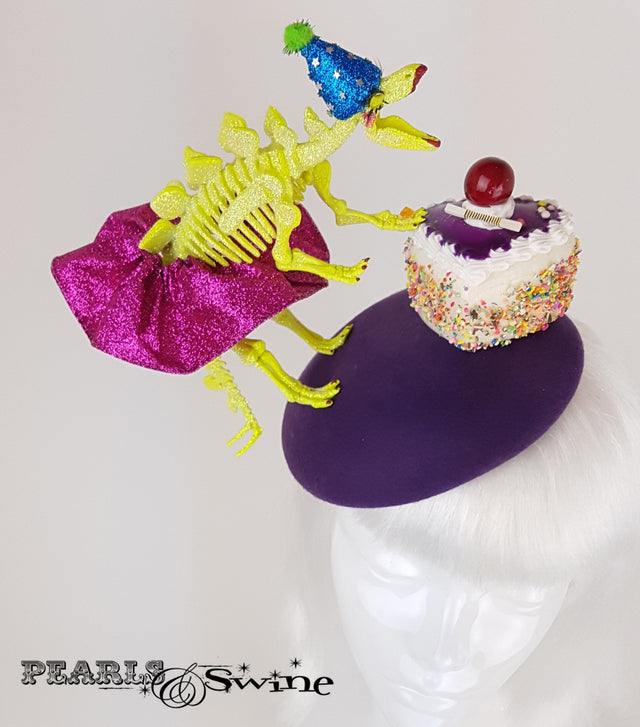 Dinosaur Cake Glitter Hat, ladies hats for sale UK