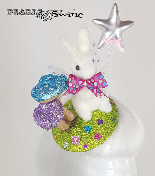 Fairy Bunny Glitter Fascinator UK