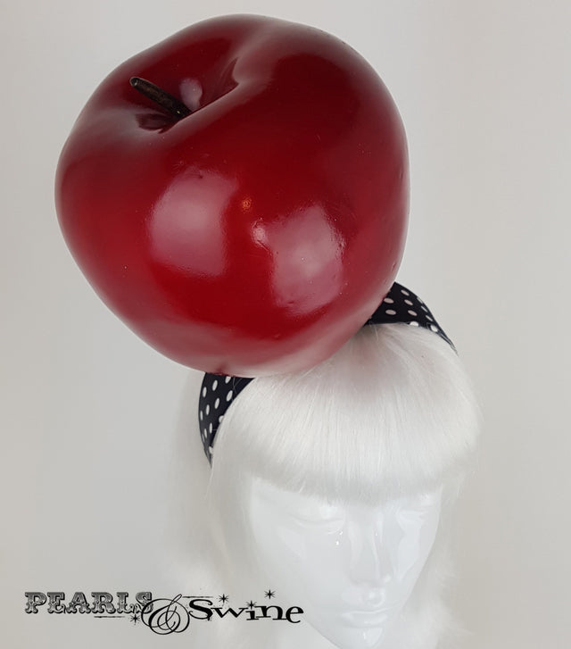 Giant Apple Headband, surreal fruit headpiece for sale UK