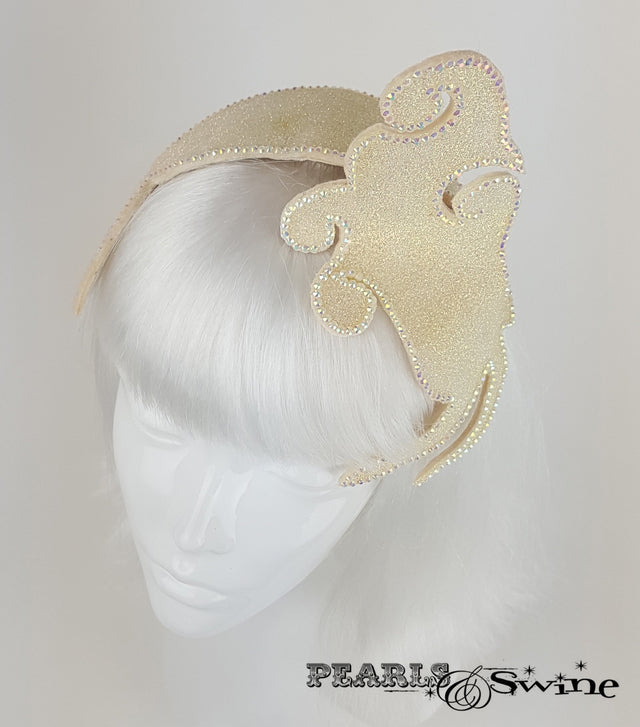 Vintage inspired glitter mermaid headpiece