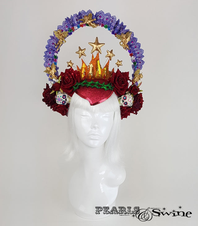 Virgin Mary Mexican Guadalupe glitter headdress