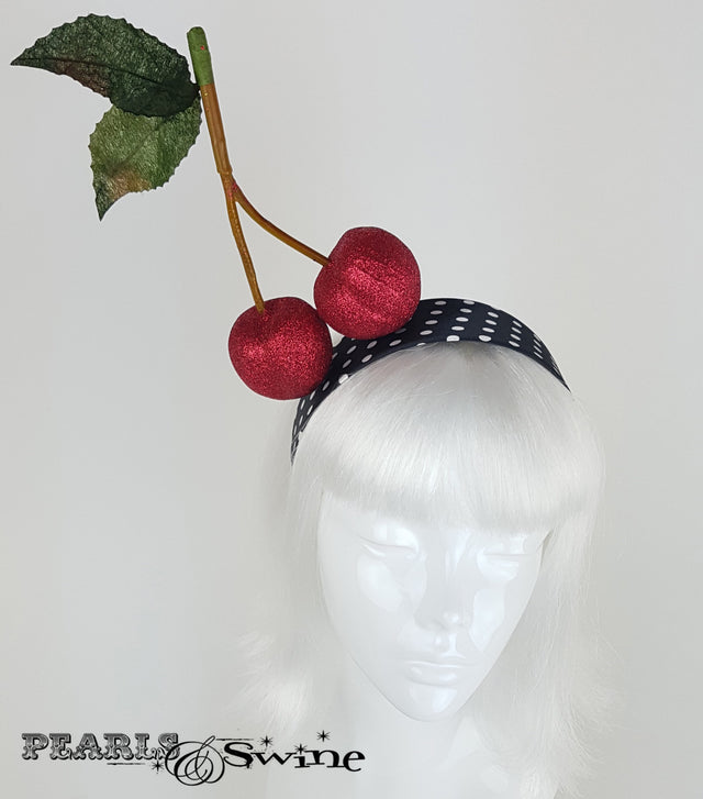 Red Glitter Cherry Headband “ Kiraz”