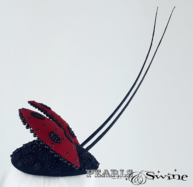 quirky bead encrusted ladybird hat