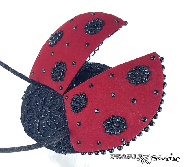 Glass bead ladybird hat
