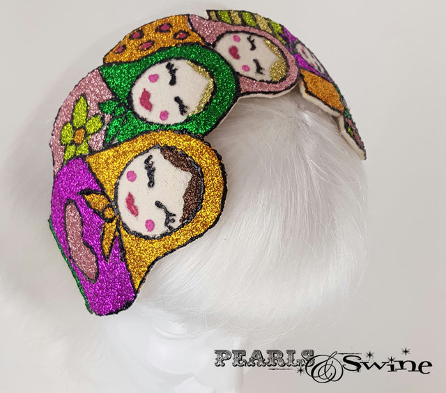 Colourful Glitter Russian Doll quirky Hat UK