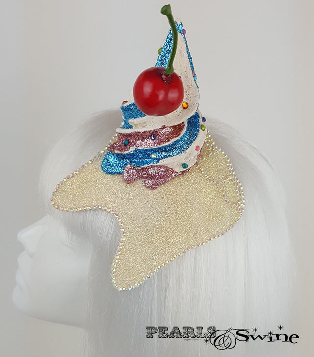 Cupcake Cherry Tooth Fascinator, unusual hats for ladies UK