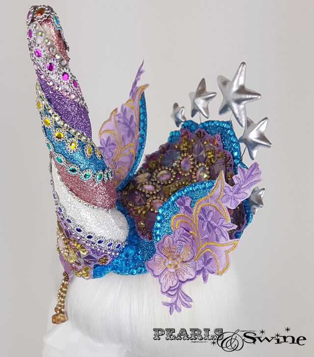 glitter unicorn horn surreal quirky headdress