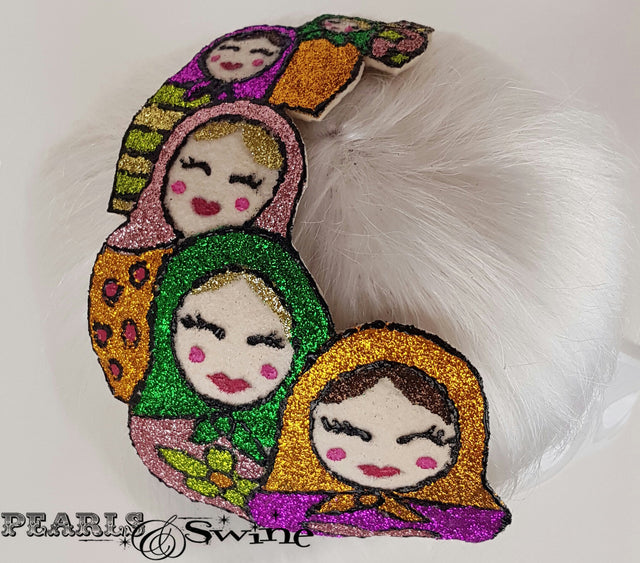 Colourful Glitter Russian Doll Hat